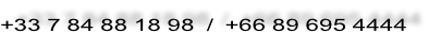 +33 7 84 88 18 98  /  +66 89 695 4444